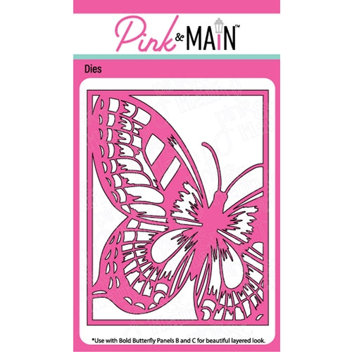 Pink and Main Bold Butterfly Panel A