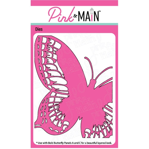 Pink and Main Bold Butterfly Panel B Die