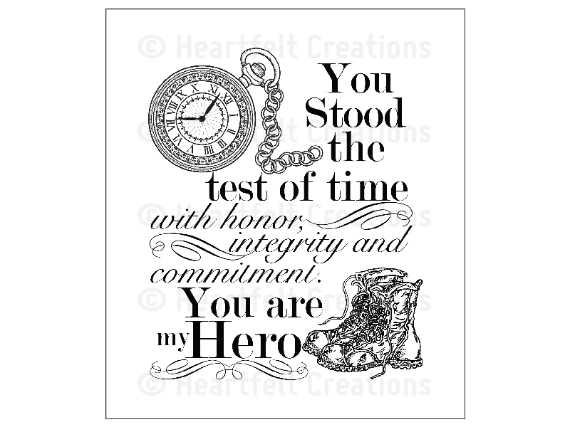 Heartfelt Creations My Hero Cling Stamp