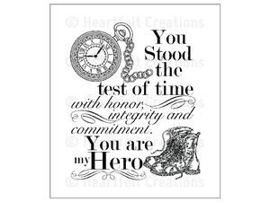 Heartfelt Creations My Hero Cling Stamp