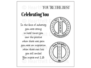 Heartfelt Creations You Inspire Me Cling Stamp Set