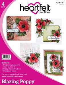Heartfelt Creations Blazing Poppy Collection Card Kit