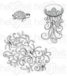 Under the Sea Coral Cling Stamp Set