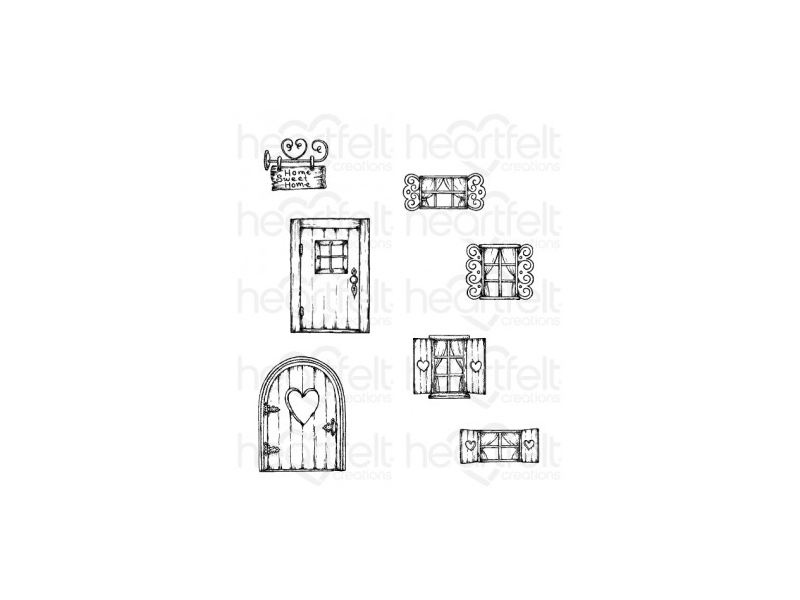 Heartfelt Creations Wildwood Collection Wildwood Cottage Cling Stamp Set