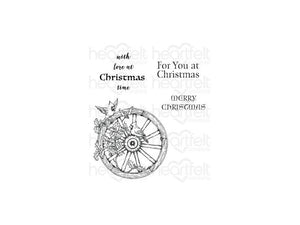 Heartfelt Creations Festive Holly Collection Festive Holiday Cling Stamp Set