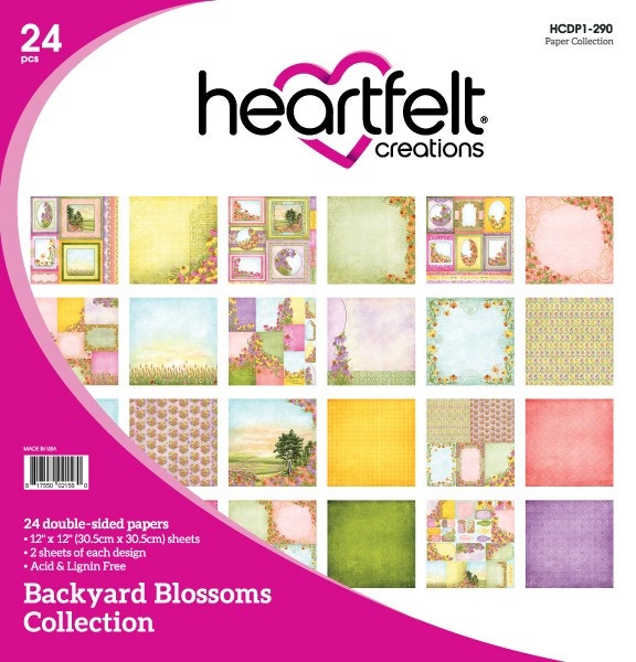 Heartfelt Creations Backyard Blossoms Paper Pad
