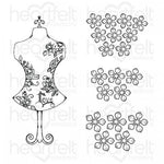 Heartfelt Creations Floral Fashionista Cling Stamp Set