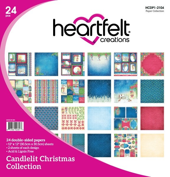 Heartfelt Creations Candlelit Christmas Paper Collection 12 x 12 Paper Pad