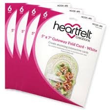 Heartfelt Creations 5 x 7 Gateway Fold card -White