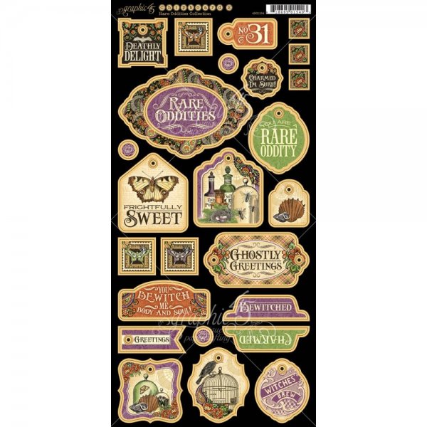 Graphic 45 Rare Oddities Collection Chipboard