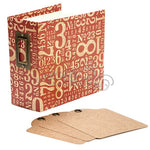 Graphic 45 Red Numbers Square Tag & Pocket Album