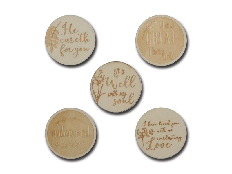 Maya Road Wood Tokens