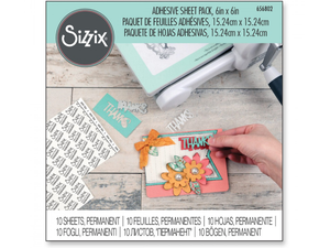 Sizzix Accessories Adhesive Sheet Pack 6"x 6" 10pc
