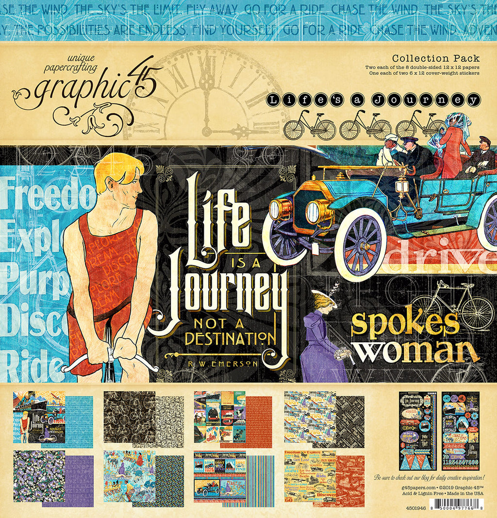 Graphic 45 Life's Journey  12 x 12 Collection Kit