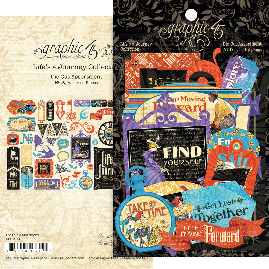 Graphic 45 Life's Journey Collection Die Cut Assortments