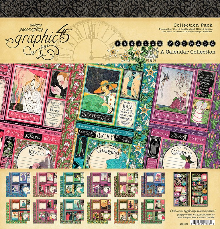 Graphic 45 Fashion Forward A Calendar Collection Kit