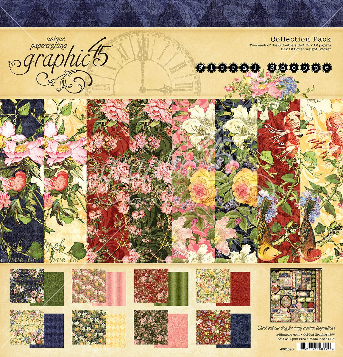 Graphic 45 Floral Shoppe Collection Kit