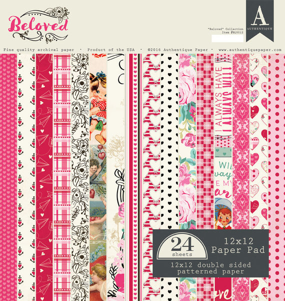 Authentique Beloved Collection 12 x 12 Paper Pad