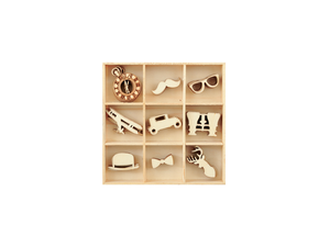 Kaisercraft Barber Shoppe Collection Wood Icons