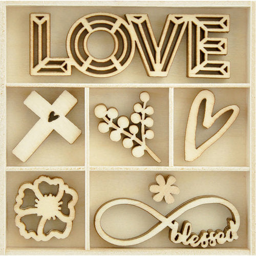 Kaisercraft - Flourishes - Die Cut Wood Pieces Pack - Blessings