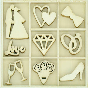Kaisercraft - Flourishes - Die Cut Wood Pieces Pack - Forever and Always
