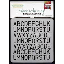 Donna Downey Signature Stencils -Alphabet Rerun 8.5" x 8.5"