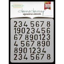 Donna Downey Signature Stencils -Numbers Repeat 8.5" x 8.5"