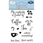 Elizabeth Craft Design COFFEE & TEA Clear Stamps Die