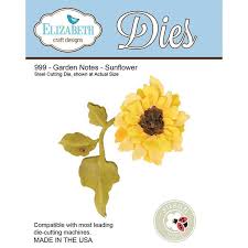 Elizabeth Craft Designs Garden Notes Sunflower Die