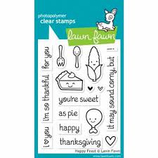 Lawn Fawn Happy Feast Clear Stamp