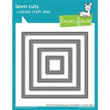 Lawn Fawn Small Stitched Square Stackables Lawn Cuts