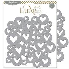 Pink Paislee Luxe Collection Hearts Placemat 8"x 8"