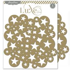 Pink Paislee Luxe Collection Stars Placemat 8"x 8"