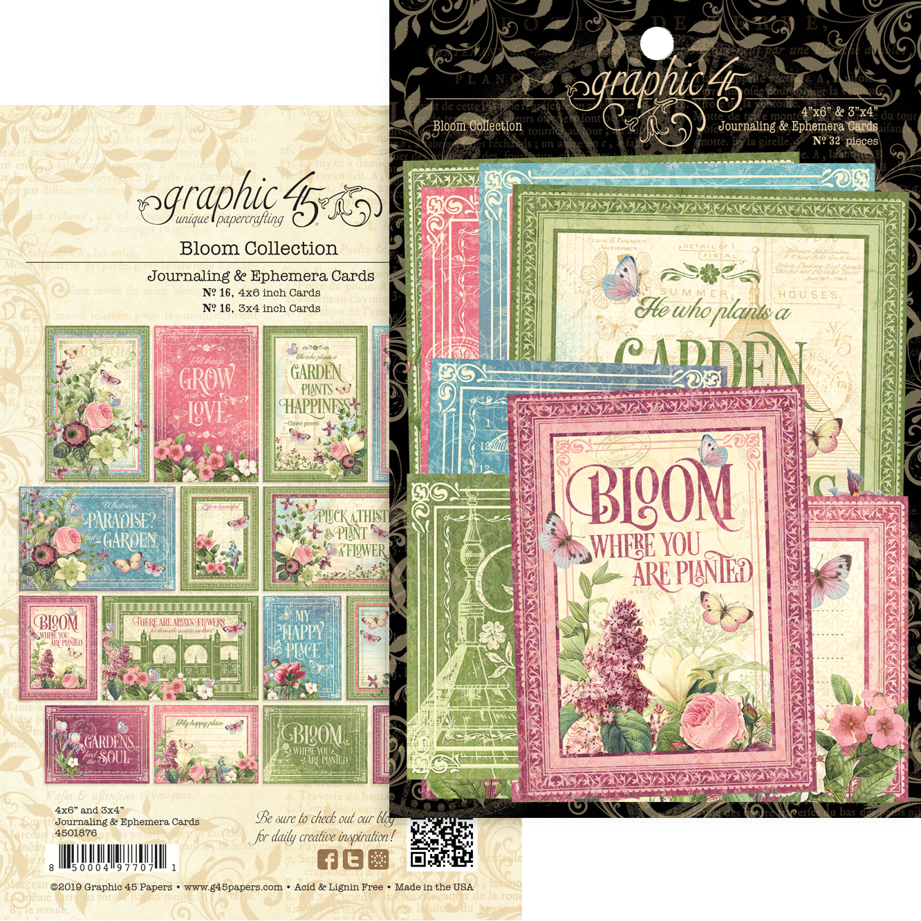 Graphic 45 Bloom Collection Ephemera Package