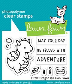 Lawn Fawn Little Dragon Cling Stamp Set